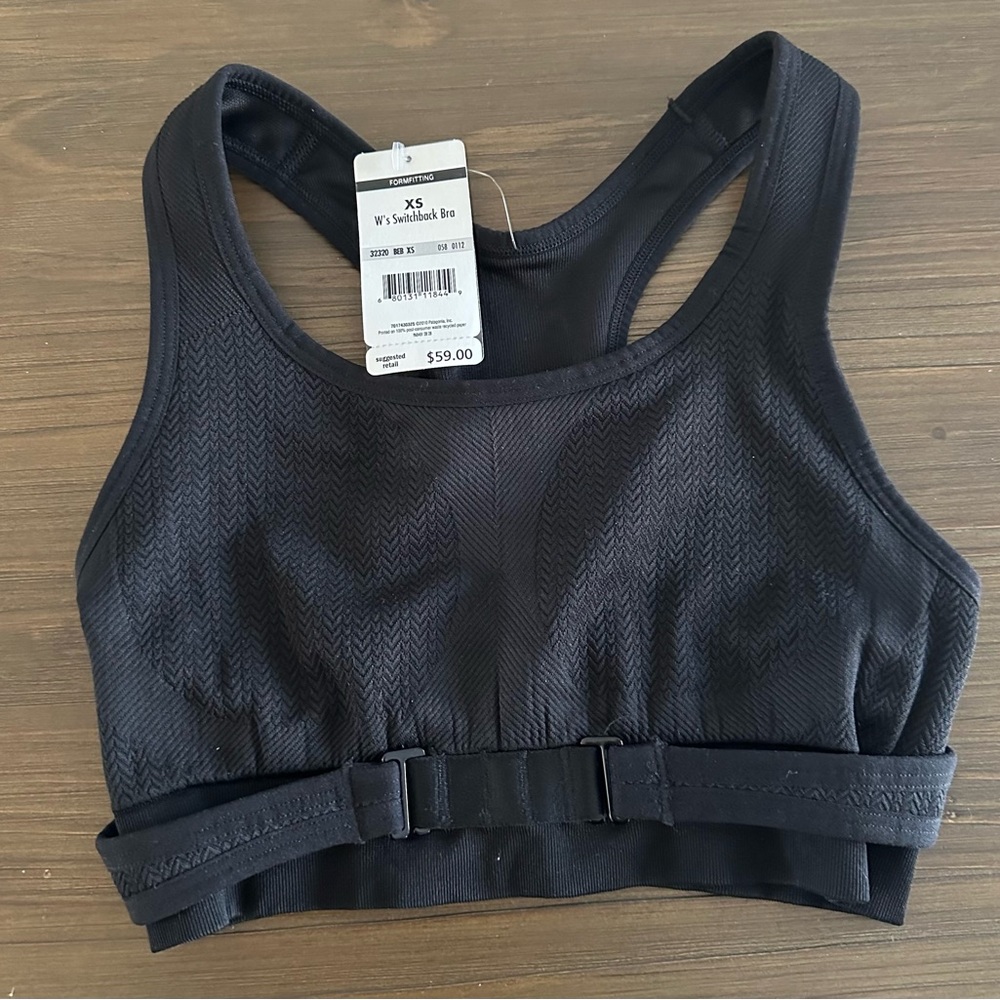 Patagonia Black Switchback Sports Bra. NWT. Size XS